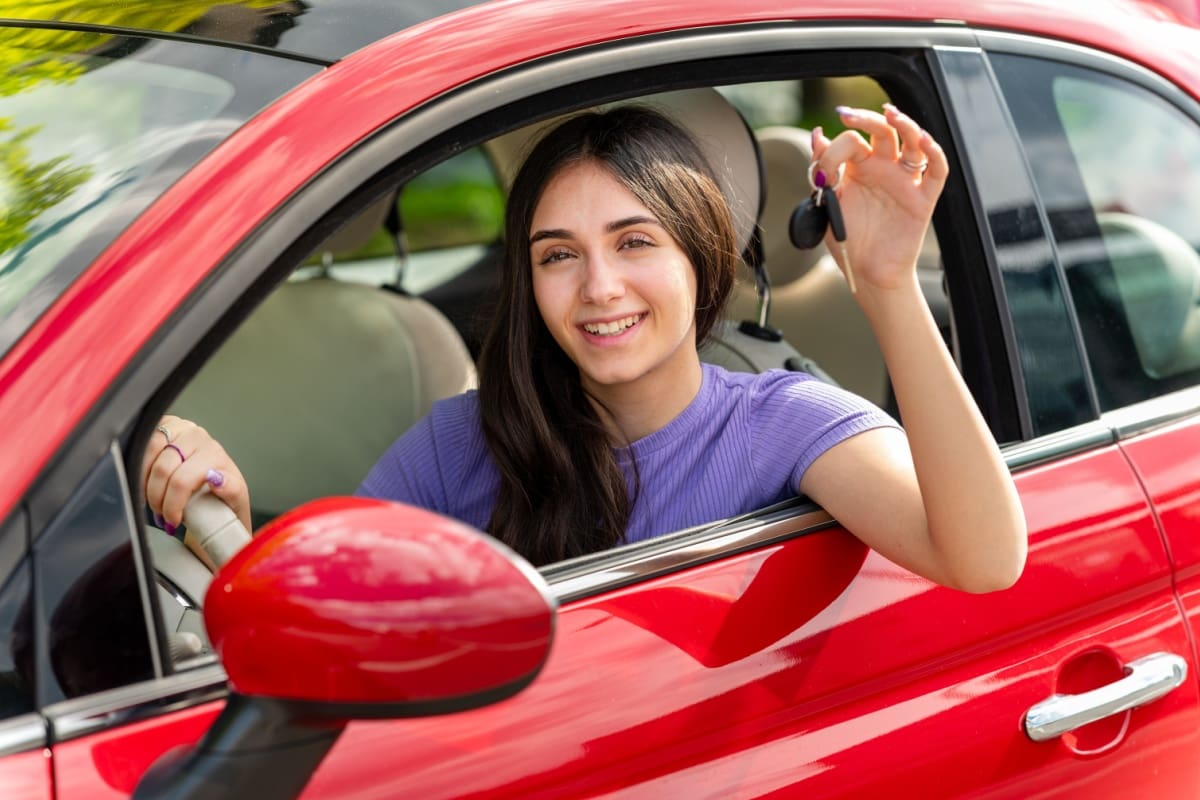 Teenager starting to drive