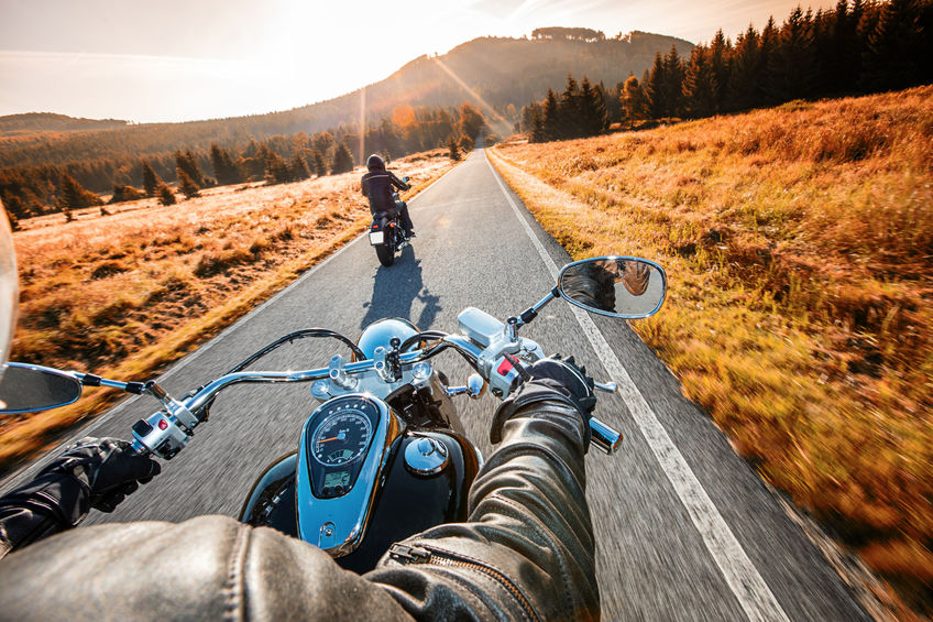 Motorcycle riding in the country