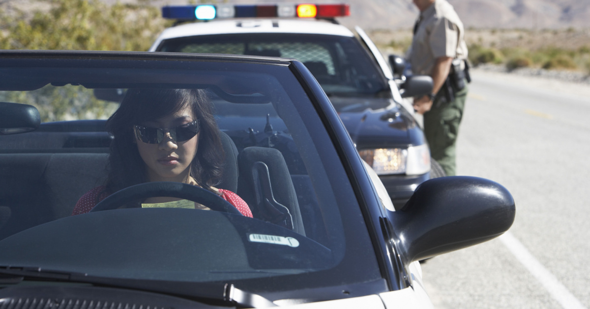 Driver pulled over by police