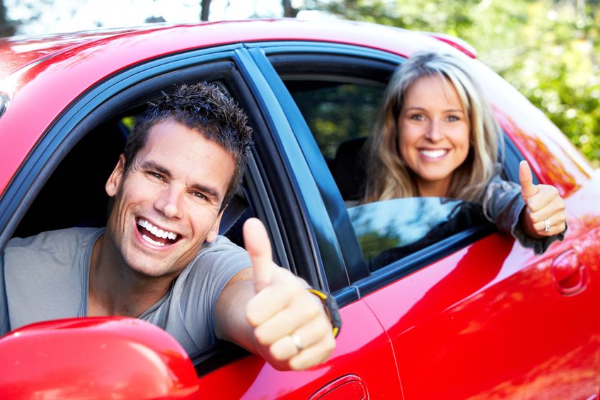 Family in a car