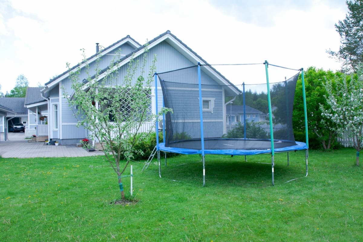 House with a trampoline