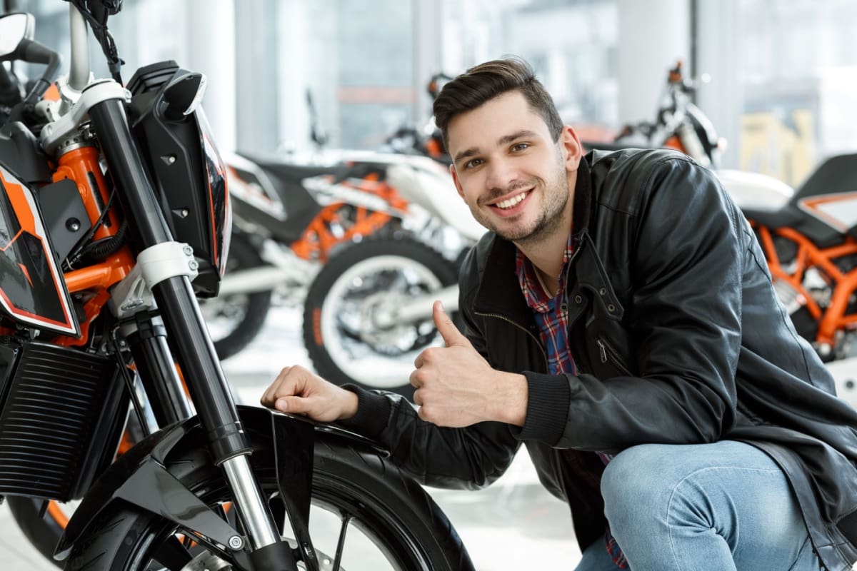 New motorcycle rider