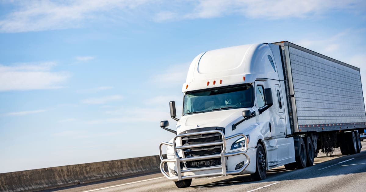 Semi truck on the highway